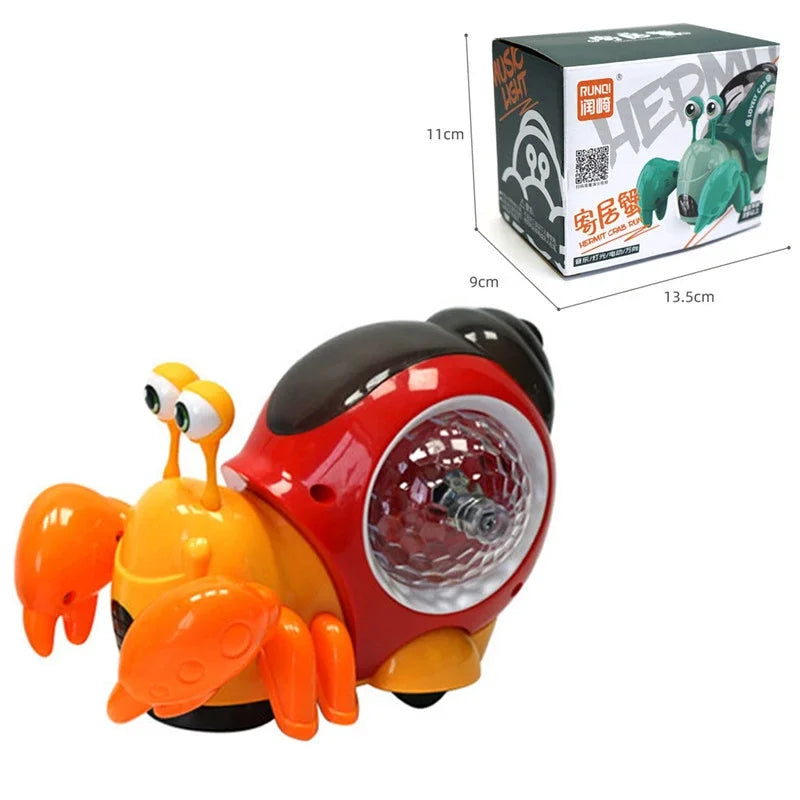 Interactive Crawling Crab Baby Toy with Music and Light Interactive Musical Entertainment for Toddlers and Kids