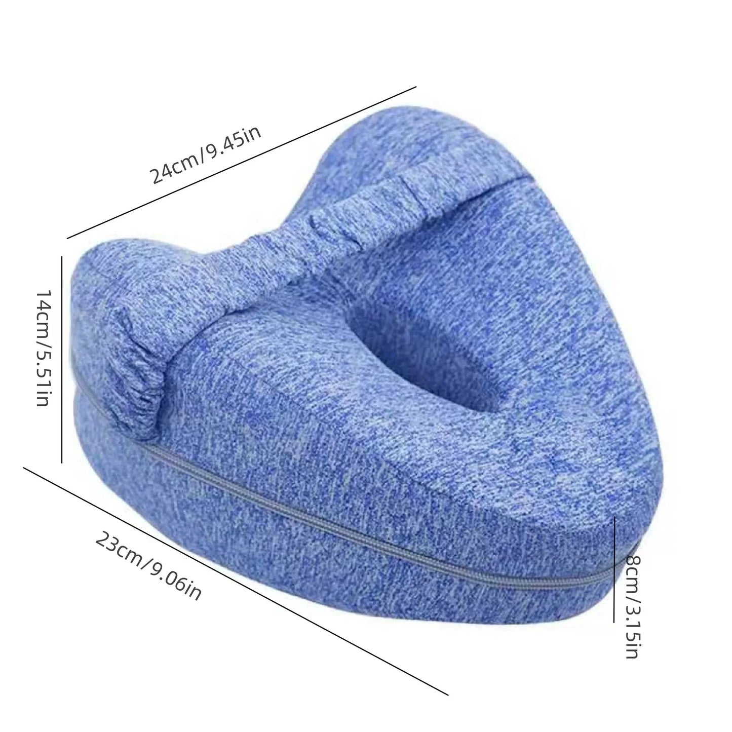 Ergonomic Leg Pillow for Side Sleepers Memory Foam Knee Support Cushion with Strap Removable for Leg Support